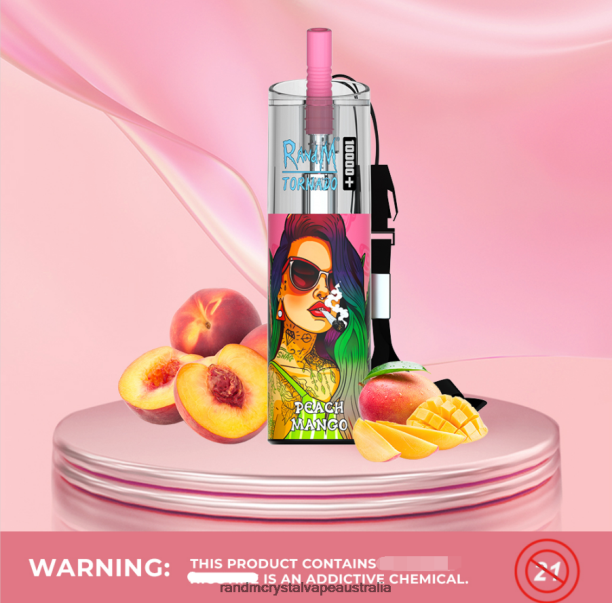 RandM Tornado 10000 Plus Airflow Control Vape Device 1Pc Peach Mango - RandM vape Sydney JF22R85 RandM Tornado 10000 Plus Airflow Control Vape Device 1Pc Peach Mango - RandM vape Sydney JF22R85