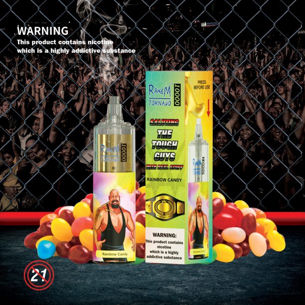 RandM Tornado 10000 Airflow Control Vape Device 1Pc Rainbow Candy - RandM vape cheap JF22R116 RandM Tornado 10000 Airflow Control Vape Device 1Pc Rainbow Candy - RandM vape cheap JF22R116
