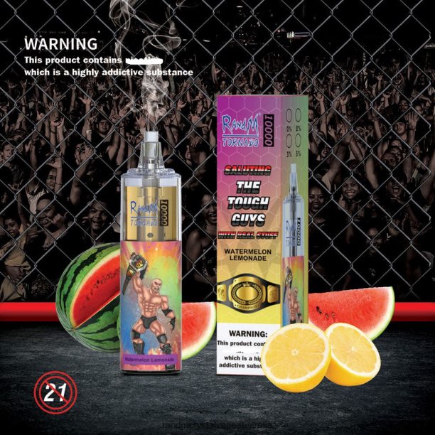 RandM Tornado 10000 Airflow Control Vape Device 1Pc Watermelon Lemonade - RandM tornado 9000 Australia JF22R112 RandM Tornado 10000 Airflow Control Vape Device 1Pc Watermelon Lemonade - RandM tornado 9000 Australia JF22R112